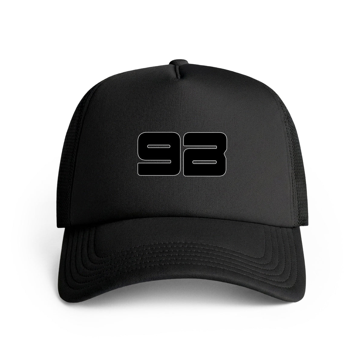 Black 9B Logo Trucker Hat with the 9B logo on the front