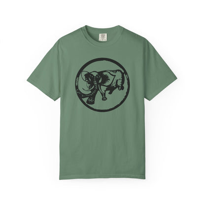 9BARN Logo Tee in Light Green, Elephante emblem centered on the chest