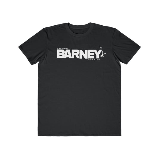 9BARN Particle Fever Movie Premiere Tee in Black, front, BARNEY across the chest