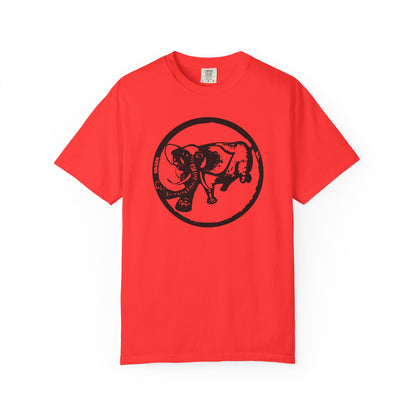 9BARN Logo Tee in Paprika, Elephante emblem centered on the chest