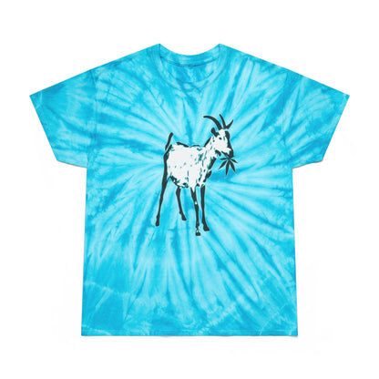 Vibrant Goat Farm Tie-Dye Tee, Colorful Spiral T-Shirt, Fun Summer Wear, Unique Gift for Animal Lovers, Festival Fashion, Eco-Friendly Tee