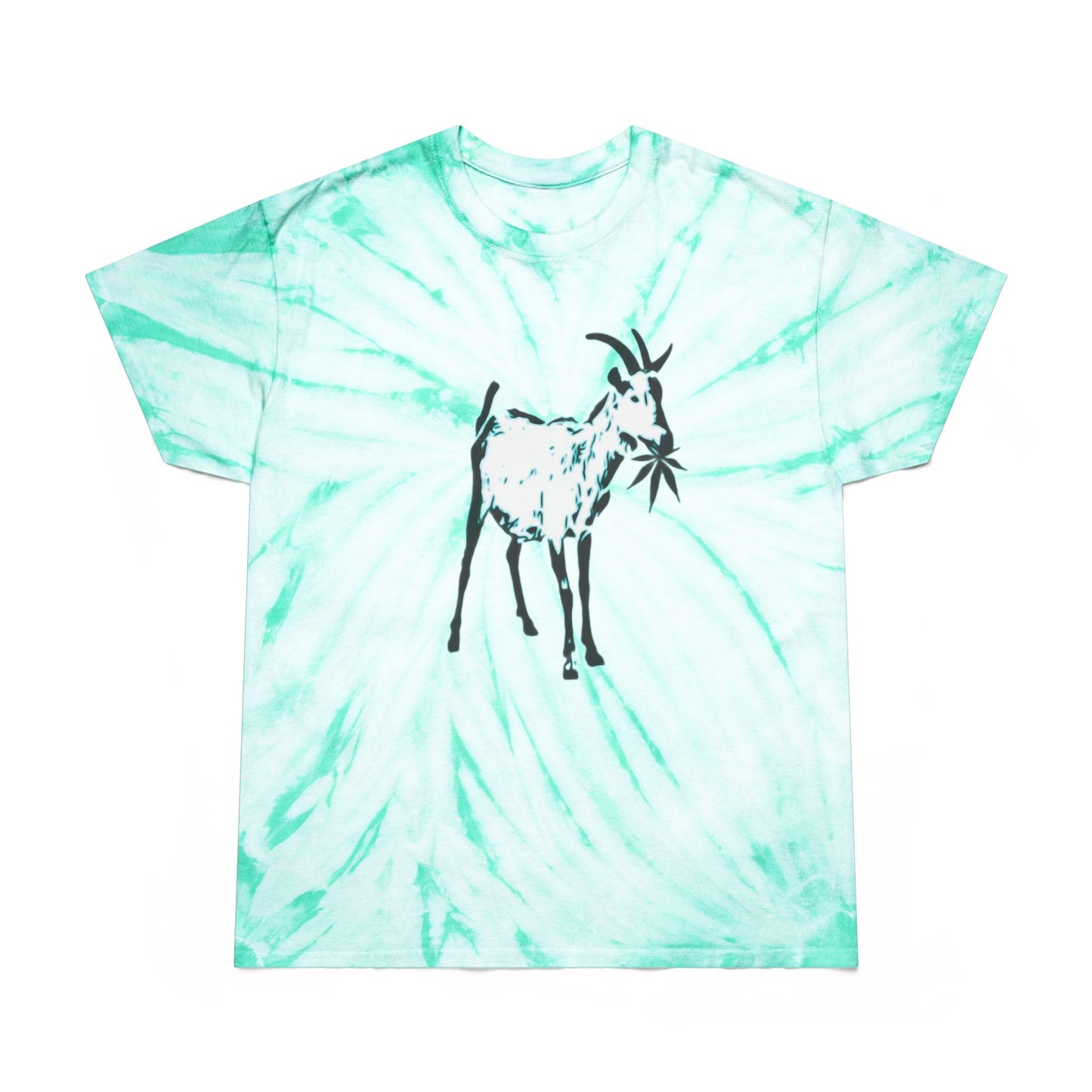 Vibrant Goat Farm Tie-Dye Tee, Colorful Spiral T-Shirt, Fun Summer Wear, Unique Gift for Animal Lovers, Festival Fashion, Eco-Friendly Tee