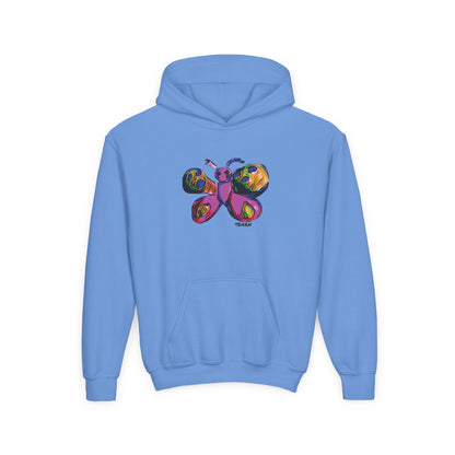 9BARN Flutterby Kids Hoodie in Carolina Blue