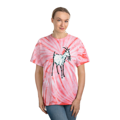 Vibrant Goat Farm Tie-Dye Tee, Colorful Spiral T-Shirt, Fun Summer Wear, Unique Gift for Animal Lovers, Festival Fashion, Eco-Friendly Tee