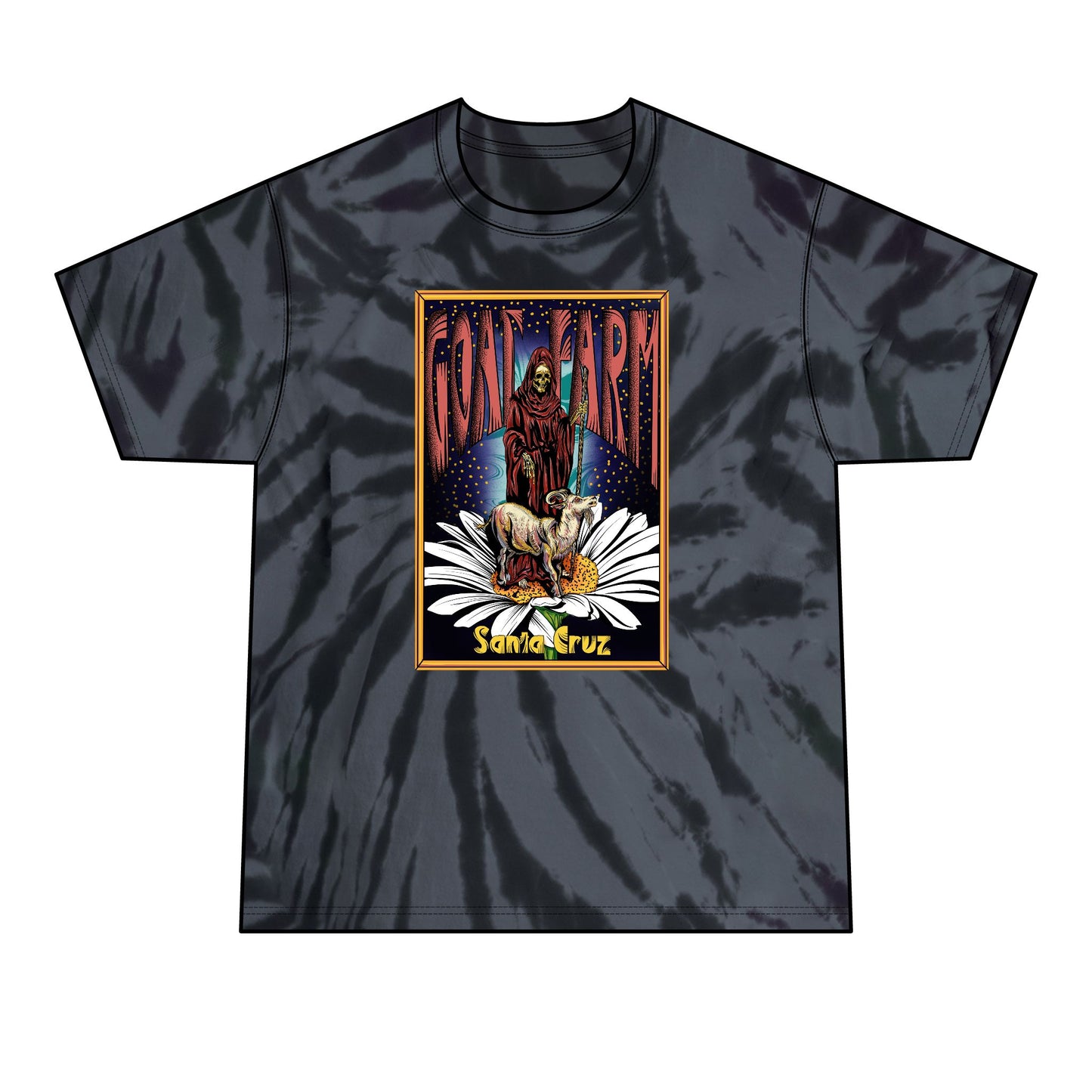 Tie-Dye Tee — Santa Cruz Grim Reaper Daisy Graphic Shirt