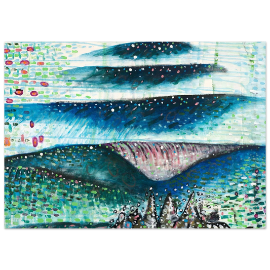 Waves surf art print by Shawn "Barney" Barron — Santa Cruz ocean waves fine art giclee print.