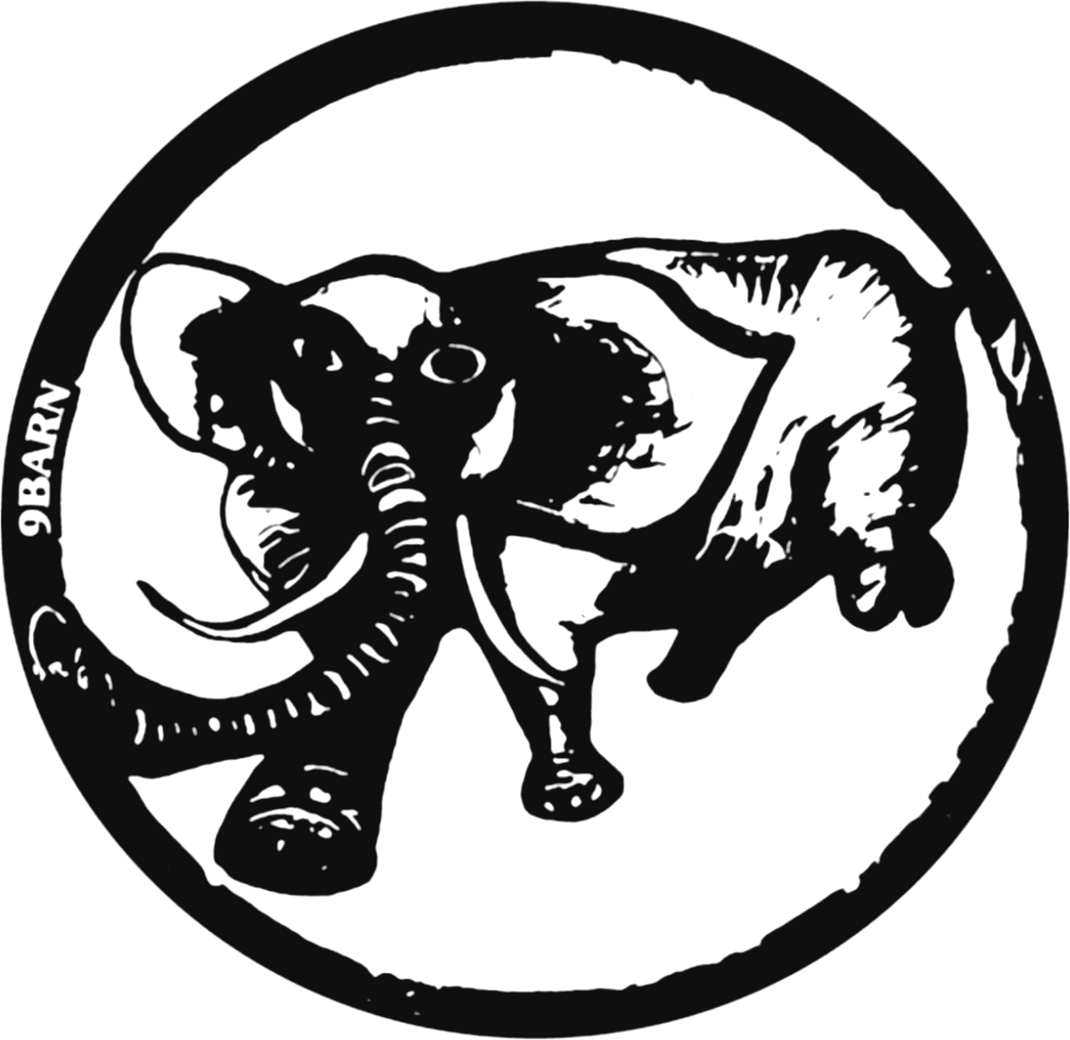 9BARN elephant logo
