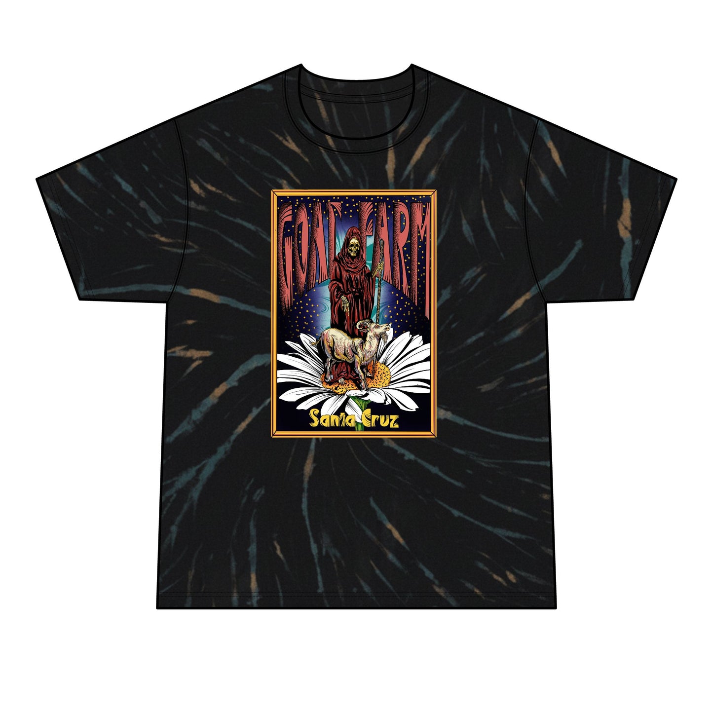 Tie-Dye Tee — Santa Cruz Grim Reaper Daisy Graphic Shirt
