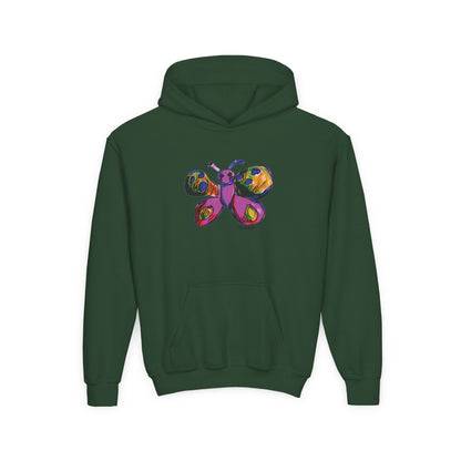 9BARN Flutterby Kids Hoodie in Forest Green