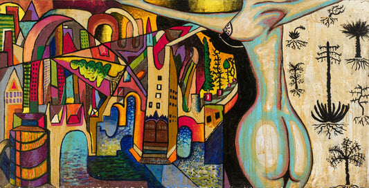 Colorful Buildings by Shawn "Barney" Barron — Santa Cruz streets, full-bleed fine art print
