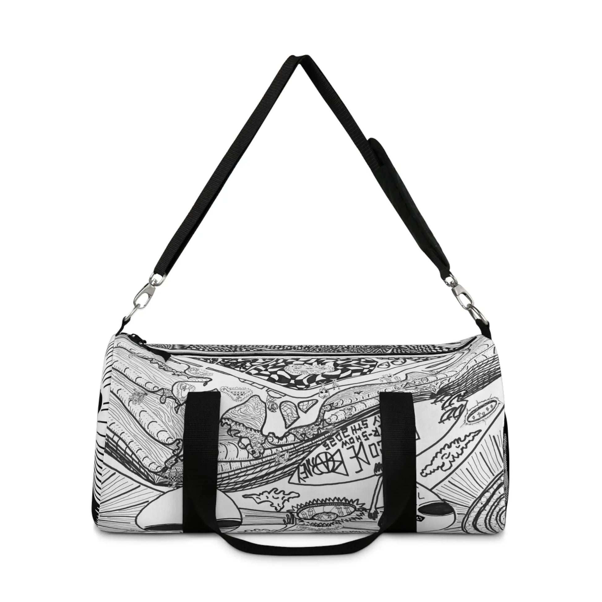 9BARN  Duffel Bag for Gym, Weekend Getaways, Black & White Design, Perfect for Active Lifestyle, Unique Gift Idea, Fashionable [...] - 9BARN