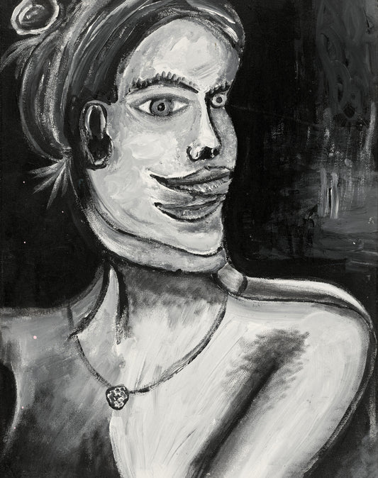 Lady Portrait by Shawn "Barney" Barron — Santa Cruz fine art print, full-bleed