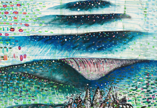 Waves by Shawn "Barney" Barron — Santa Cruz surf art, full-bleed fine art print