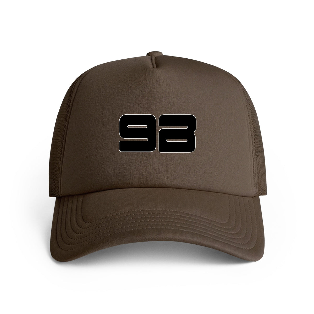 Walnut brown 9B Logo Trucker Hat with the black 9B logo on the front