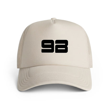 Bone 9B Logo Trucker Hat with the black 9B logo on the front