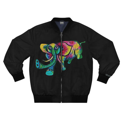 Elephante Bomber Jacket - 9BARN Printify 9BARN All Over Prints Elephante Bomber Jacket