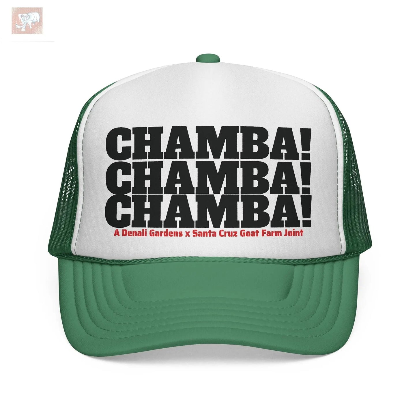 Santa Cruz Goatfarm x Denali Gardens Cannalumanati Chamba Foamy Trucker hat Printify