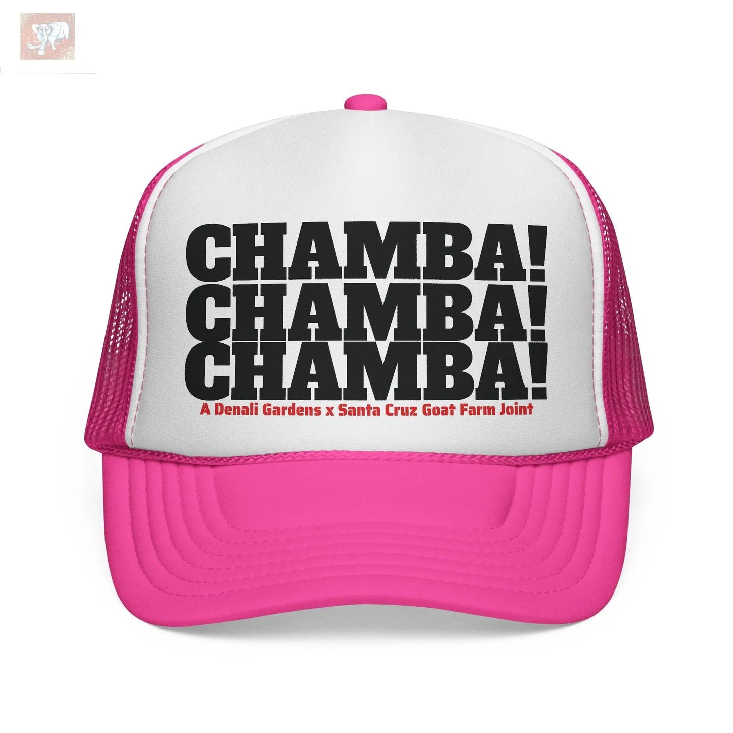 Santa Cruz Goatfarm x Denali Gardens Cannalumanati Chamba Foamy Trucker hat Printify