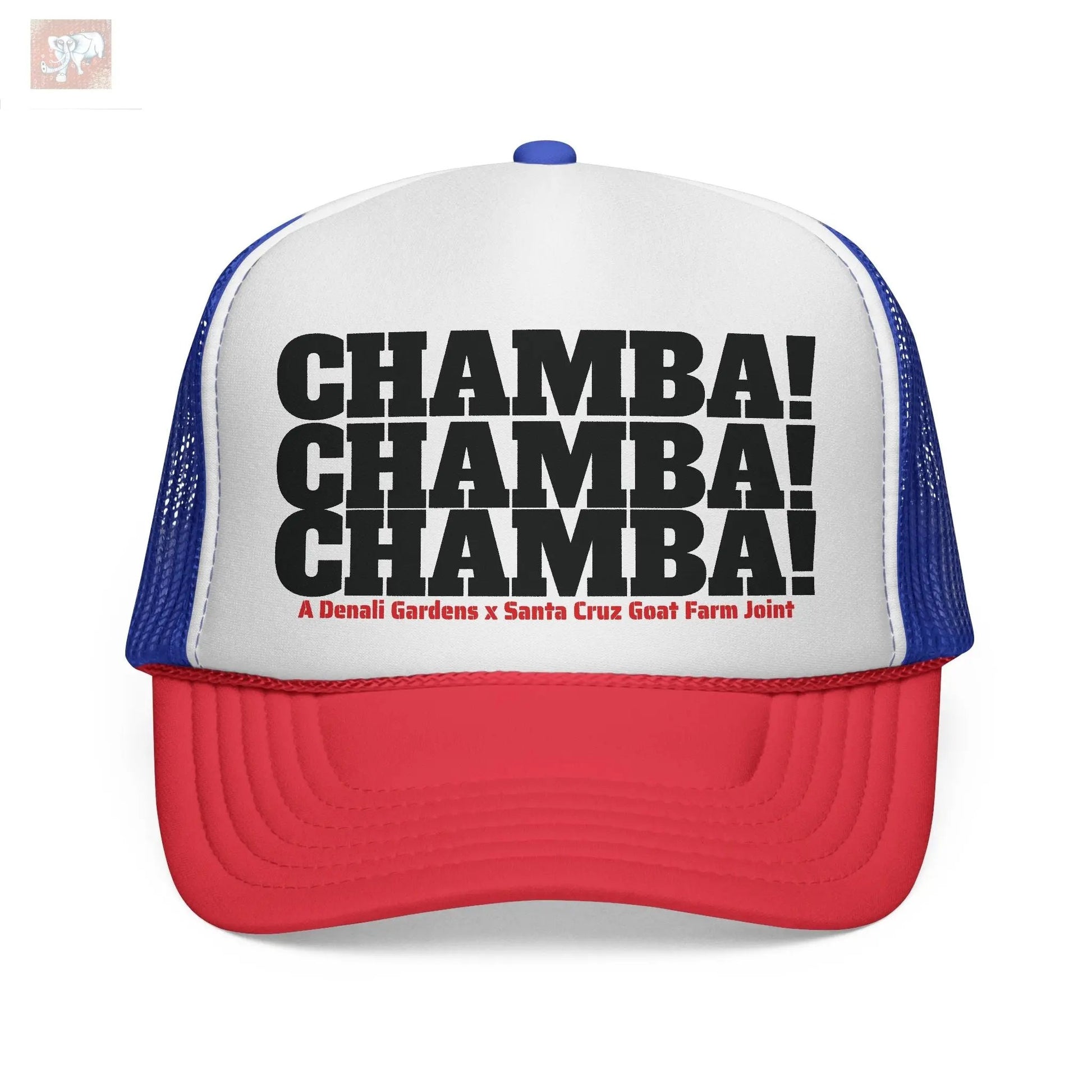 Santa Cruz Goatfarm x Denali Gardens Cannalumanati Chamba Foamy Trucker hat Printify