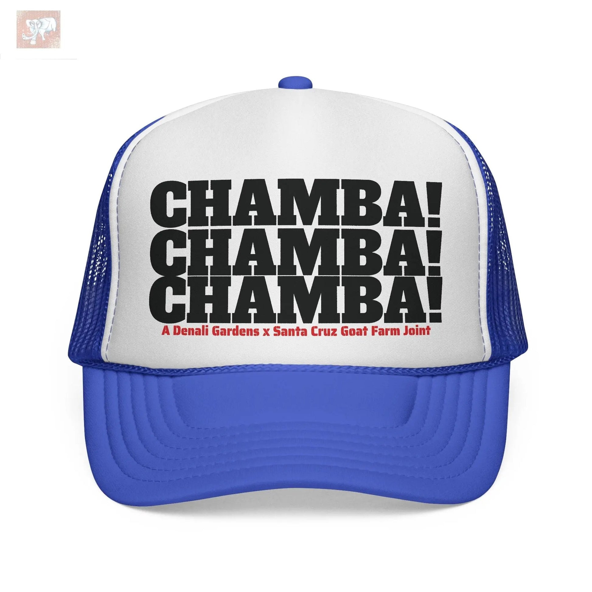 Santa Cruz Goatfarm x Denali Gardens Cannalumanati Chamba Foamy Trucker hat Printify