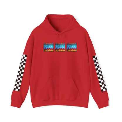 Waves Hoodie - 9BARN  Red-4XL