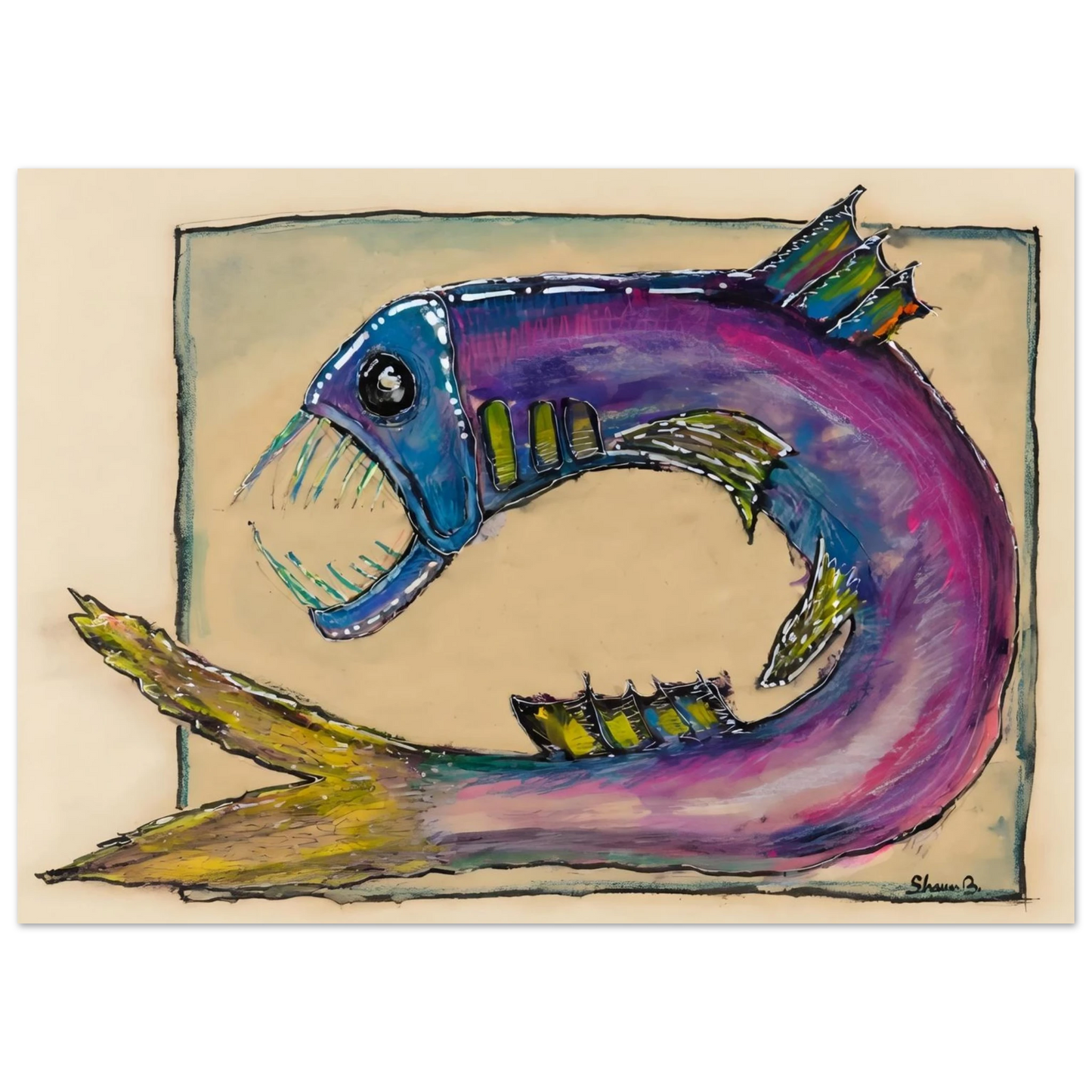 Shawn "Barney" Barron — Angler Fish art print