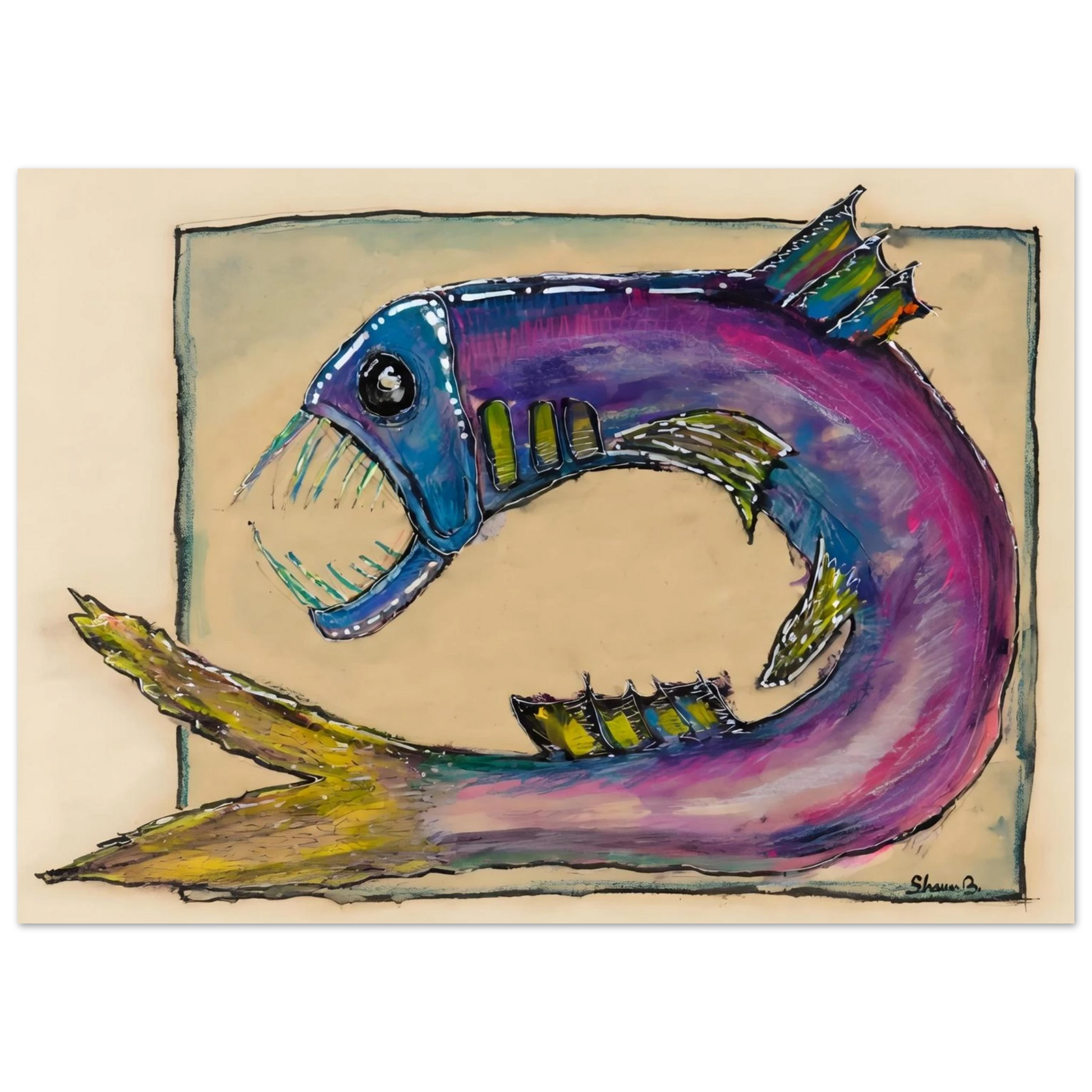 Shawn "Barney" Barron — Angler Fish art print